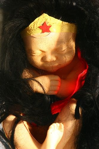 Illustration for article titled And now, for no reason whatsoever, superheroes as fetuses